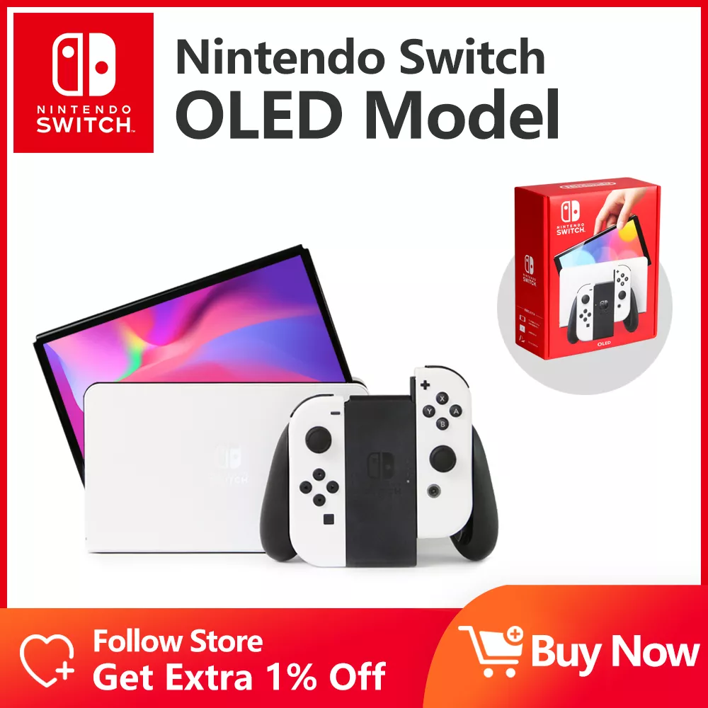 Nintendo Switch Oled Model White Set 7 Inch Colorful Screen Joy-Con Handle